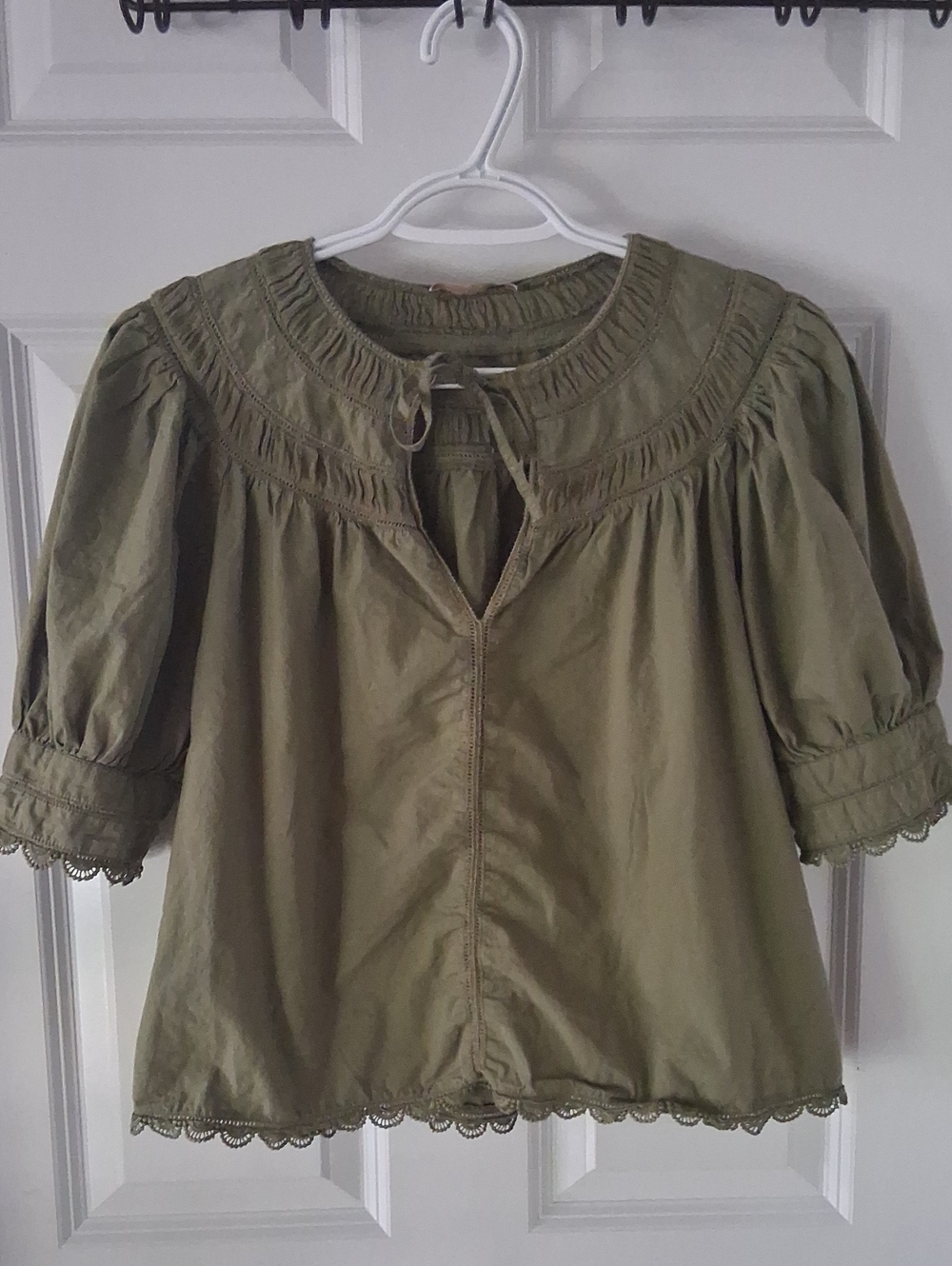 Ulla Johnson RTR Dylan Green Top Size 6